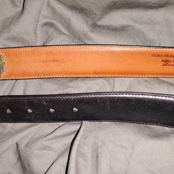 Trafalgar Ltd Genuine Leather Belt Size 36 Brown Brass Buckle Classic Dress - Picture 5 of 8